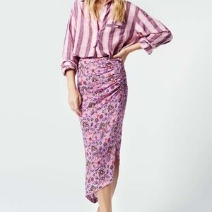 NWOT SMYTHE Asymmetrical Floral Midi Skirt – Luxe Statement Piece